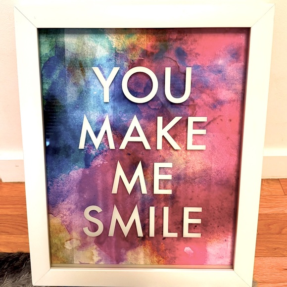 アート〜you are smiie is...〜 YOU MAKE ME SMILE Framed Z Gallerie Art